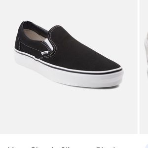 Women’s black slip on vans brand new